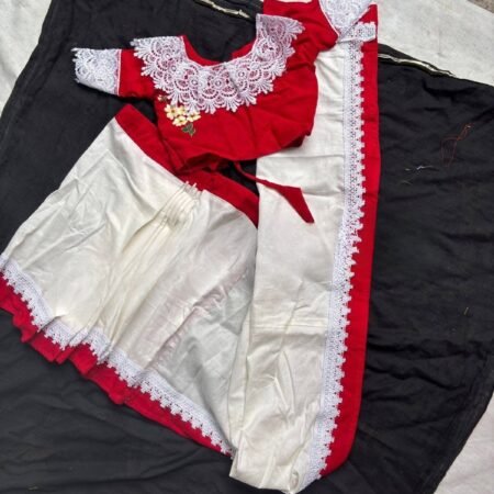 Red And White New Design Saree