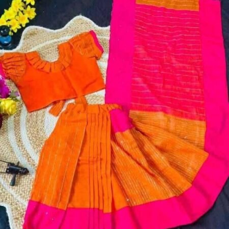 Red Saree Yellow Design New